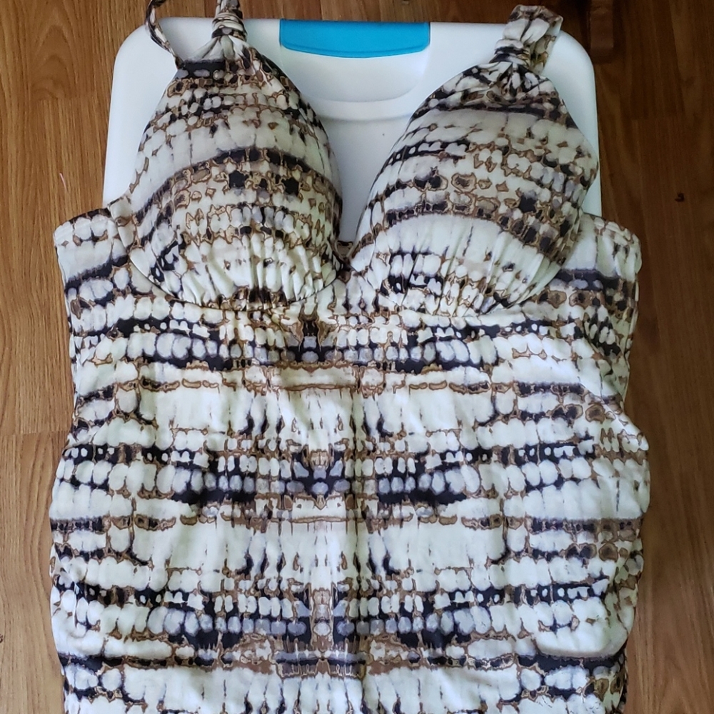 42C Cacique Tankini Cream w/Gold